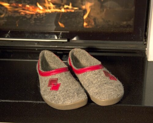 Bosonogi copati Crop (naravna z rdečo) | Proalp obutev