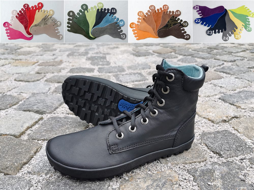 Barefoot ankle boots Contact C2 with deep profile solesizes 36